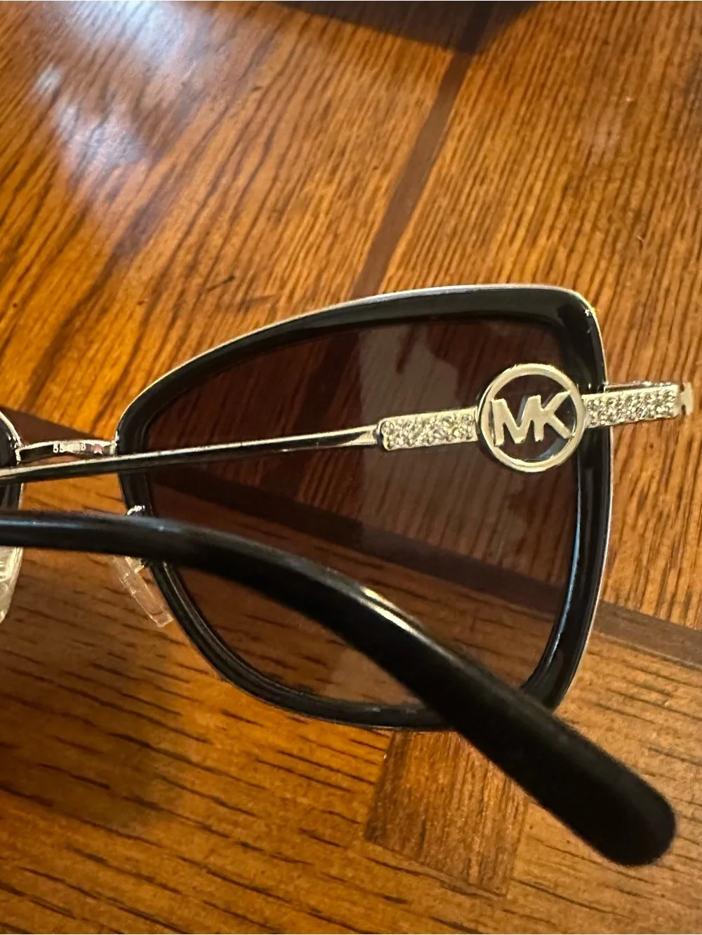 Michael Kors Black and Gold Cat-Eye Sunglasses
